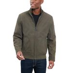 LONDON FOG Men's Microfiber Bomber Jacket, Green, Large