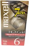 Blank VHS Tapes - NEW in Package - Maxell HGX Gold T 120 7 Pack