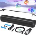 Mini Sound Bars for TV, Soundbar 50W 16-Inch Ultra Slim Mini Surround Soundbar TV Speakers System with Wireless Bluetooth 5.0 Optical AUX USB Connection, 3 Equalizer Modes, for 4K & HD TVs