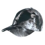 CTM Women's Black Tie Dye Baseball Hat, Black