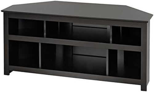 Black Vasari Corner Flat Panel Plasma / LCD TV Console