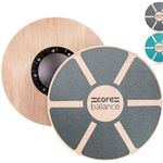 Core Balance Wooden Balance Board Non Slip Core Trainer Rehabilitation Exercise 40cm (Grey)