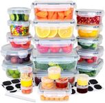 Anshine 24Pack Meal Prep Containers & Lunch Boxes, Food Storage Containers Set with Leak Proof Lids, Freezer containers, Fridge Organizers for Kitchen