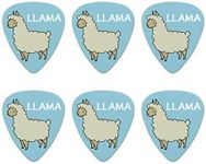 Llama Cartoon Novelty Guitar Picks Medium Gauge - Set of 6