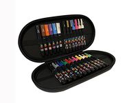 Posca - Acrylic Paint Pens (24pc), Multi Surface Markers for Windows, Glass, Graffiti, Fabric, Rock Painting, Canvas, Wood, Metal, Fabric, Colouring, Arts & Crafts with Premium Quality Travel Case