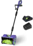 WEECONACO 20V Lithium-Ion Cordless Electric Snow Shovel, 12 inch Snow Blower, Electric Snow Thrower with 2Ah Battery and 1 Hour Fast Charger