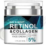 Advanced Retinol Collagen Cream with 5% Hyaluronic Acid - Anti Wrinkle and Anti Aging Face Cream for Women - Retinol Serum for Day and Night Moisturizing