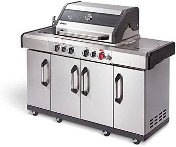 Enders Gasgrill Kansas II Pro 4 SIK Profi Turbo, 4 Brenner mit doppelwandiger Garhaube und Switch Grid - mit Turbo Zone (800 °C)-Gas Grill mit Backburner & Infrarotbrenner, Silber