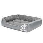 RongYiGo Pet Bed,Dog beds for Small Dogs,Super Soft Pet Sofa Cats Bed,Self Warming and Breathable Pet Bed Premium Bedding (S, GRAY)