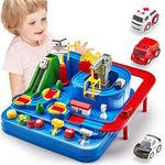 hahaland Toys for 3 Year Old Boys - Large Race Track - 3 Year Old Boy Birthday Gift Ideas - Car Toys for Boys 3-4-5-6-7 - Montessori/Thinking/Fine Motor Skills Toys