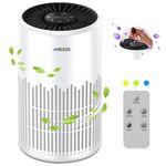 ANEGOE Air Purifier for Bedroom with True H13 HEPA 3-in-1 Filters, Remote Control Pet Air Purifiers for Home Cat Pee Smell, Covers Up to 400Ft² with 2/4/8H Timer Night Lights Fan Speeds and Sleep Mode