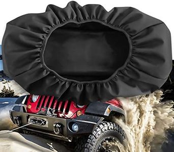 Winch Cover Waterproof, Heavy Duty 600D Breathable Oxford Fabric Dust-Proof Winch Protection Cover, Compatible with Most 8500-17500 Lbs Electric Winches, Indoor/Outdoor - (21.5” x 9.5” x 7.5”)