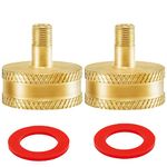 Pronese 2 Pack Lead-Free Brass Blow Out Plug,Schrader Valve To 3/4" Inch Female Garden Hose Thread,Blow Out Adapter Fitting for Winterize Sprinkler Systems, Boat, Camper and Travel Trailer