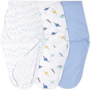 aden + anais Dino Rama Wrap Swaddle, Small/Medium (Pack of 3)