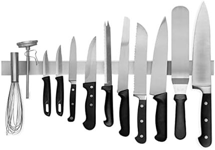 Modern Innovations 24 Inch Stainless Steel Magnetic Knife Bar with Multipurpose Use as Knife Holder, Knife Magnetic Strip, Kitchen Utensil Holder, Tool Holder, Art Supply Organizer & Home Organizer