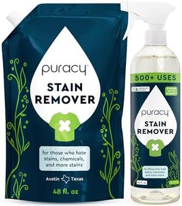 Puracy Laundry Stain Remover Refill - Powerful Plant-Based Stain Treater for Removal of Fresh & Set-In Stains - Carpet Stain Remover, Baby Stain Remover, Stain Remover Laundry, 16oz Spray+48oz Refill