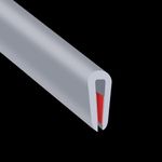 Rubber Edge Trim, Flexible Edge Trim for Sharp Edge, 1/16" U Channel Edge Protector, Self Adhesive Edge Guards for Car Doors and Sheet Metal Parts, 20Ft, Grey Color