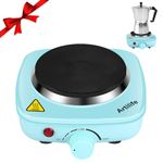 Artilife Mini Hot Plate Small Hot Plate,Small Hot Plate Electric Mini,Mini Hot Plate Electric,Cast Iron Electric Hot Plate,Perfect for Moka Pot Espresso Pot (500W Mini Hot Plate)