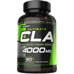 CLA Capsules 4000mg | 120 Count | High Strength Supplement | Conjugated Linoleic Acid Oil from Safflower | Suitable for Men & Women | by Horbaach