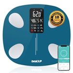 beatXP SmartPlus Prime Weight Machine with BMI & Body Fat Analyzer| Body Composition Scale with 15 Body Parameters | High Precision Sensors & Bluetooth App Sync 12 Months Warranty (Blue)