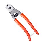 Meccion Stainless Steel Wire Rope Cutter 8-inch CR-V Cable Cutter for Aircraft Bicycle Cable, Steel Cable, Wire Rope, Spring Etc, Cuts up to 1/5-Inch (8 Inch)