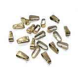 Excellentcrafts Metal Pinch Pendant Hooks Pendant Bail Clasp for Necklace Jewellery Making (50 Pieces)