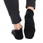 Great Soles Tabbed Grip Socks for Men - Non Slip Yoga Socks for Pilates, Barre, Ballet and Everyday Wear, black, Shoe Size: 9-12