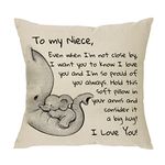 Niece Gift from Auntie - Even When I'm Not Close by I Want You to Know I Love You and I Am So Proud of You-Reminder Gift for Women Lady Girls Niece Birthday Christmas Throw Pillow Cover Pillowcase