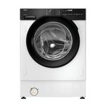 Haier Series 6 Integrated Washing Machine with Autodose, 9kg Capacity, 1600 RPM, A-30% Rated, Inverter Motor, Wi-Fi & hOn App, White and Black, 60x53x82 cm - BHA6SD69M6DB9-80
