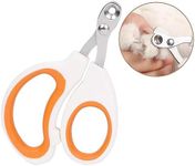 Vesslam Cat Nail Clippers with Circular Cut Hole -Avoid Over Cutting Pet Nail Clippers -Sharp Angled Blade Professional Paw Trimmer Set for Novice Pet Families (Orange)