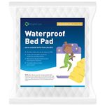 Kids Waterproof Bed Pad - Washable Underpad with Tuck in Sides - Secure and Gentle Reusable Bed Wetting Protection for Potty Training Children (Twin Bed Size) - by BrightCare