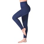 SINOPHANT High Waisted Leggings for Women, Buttery Soft Elastic Opaque Tummy Control Leggings, Plus Size Workout Gym Yoga(Navy1,L-XL)