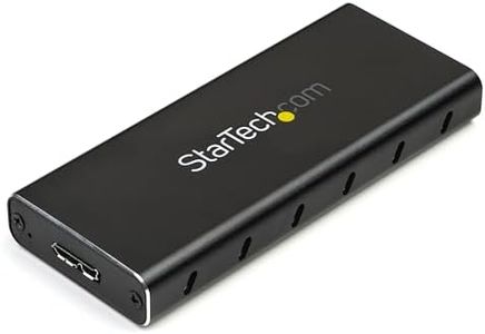 StarTech.com Boîtier disque dur - USB 3.1 (10 Gb/s) - Pour SSD M.2 SATA - Boîtier SSD M.2 avec câble USB-C - Aluminium (SM21BMU31C3)