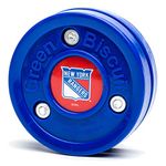 Green Biscuit NHL Teams Original Passing/Handling Training Puck (New York Rangers) - Off-Ice/Street Hockey Puck