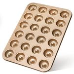 webake Mini Doughnut Mould 24 Hole 4.5 cm Non Stick Baking Tin Carbon Steel Donut Mould for DIY Baking