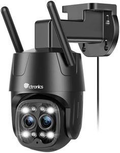Ctronics 2.5K 4MP 6X Zoom Hybride Caméra Surveillance WiFi Exterieure, 2,4/5GHz WiFi IP Caméra avec Suivi-Auto-Zoom Double Objectif Détection Humaine Vision Nocturne Couleur Audio Bidirectionnel PC
