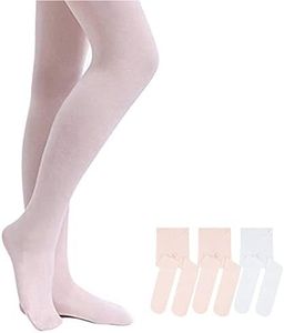 Stelle Girls' Ultra Soft Pro Dance Tight/Ballet Footed Tight(Toddler/Little Kid/Big Kid),2BP+WT,XXS