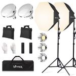 Softbox Lighting Kit, Skytex Continuous Photography Lighting Kit with 2x20x28in Octa Soft Box | 2X 135W 2700-6400K E27 LED Bulb, Photo Studio Lights Equipment for Camera Shooting, Video Recording