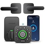 ULTRALOQ U-Bolt Pro WiFi Smart Lock with Handle Set, Smart Locks for Front Door, Fingerprint Keyless Entry Door Lock with Door Sensor, Exterior Door Lock Set, Built-in WiFi Deadbolt, ANSI Grade 1