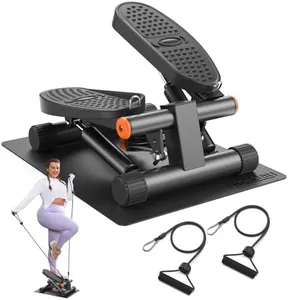 Niceday Steppers for Exercise, Stair Stepper with Resistance Bands, Mini Stepper with 300LBS Loading Capacity, Hydraulic Fitness Stepper with LCD Monitor & Mat