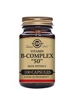 Solgar Vitamin B-Complex 50 High Potency - Supports Mental Performance - Reduces Tiredness & Fatigue - Vegan - 100 Vegetable Capsules