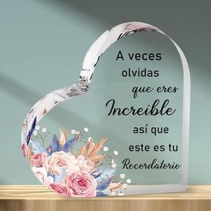 FANAOREN Regalo Mujer, Regalos Originales para Mujer, Placa Acrílica Inspiradora, Regalo Cumpleaños Mujer, Regalo Amiga Familiar Colega Cumpleaños Navidad Graduación San Valentin
