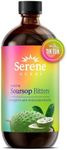 Soursop Bitters Liquid with Soursop Leaves for Gut Health & Immune Boost by Serene Herbs, Organic Herbal Blend with Black Seed, Moringa, Ashwaganda, Senna, Goat Weed & Ginger 16 fl oz |