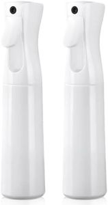 VVGAOGES Spray Bottle Continuous Fine Mist Comfort Grip Leak-proof Reusable Suitable for Hair Cleaning Pets Plants Ironing Cleaning Salon 300ml (White-2P-300ml)