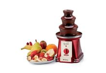 Ariete 2962 Party Time Chocolate Fountain, Vintage Style, Ideal for Fruits, Marshmallows, Biscuits & more, Stainless Steel, Red