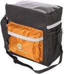 M-Wave Bicycle Cycling Handlebar Bag, Black/Orange