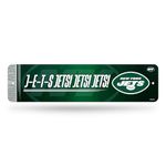 Rico Industries NFL Football New York Jets Metal Street Sign 4" x 15" Home Décor - Bedroom - Office - Man Cave