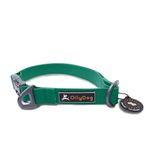 OllyDog Tilden Waterproof Dog Collar, Biothane Stinkproof Dog Collar with Quick Release Buckle, Great for Dogs That Love to Swim (Medium, Teal)