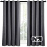 NICETOWN Grey Curtain - Short Black