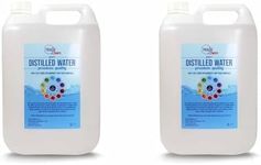 Distilled Water - 100% Ultra Pure Water (Blue) (5L) (Pack of 2)